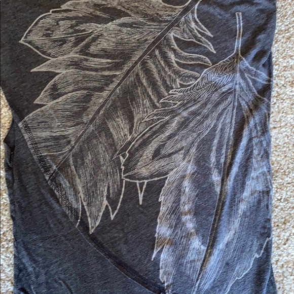 Free People dark grey fitted long tank size L - Picture 2 of 3